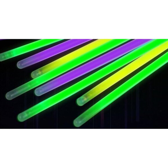 120 Pcs 22"/ 8" Glow Sticks Necklaces Bracelets St Patrick's Day Yellow Green - Picture 1 of 3